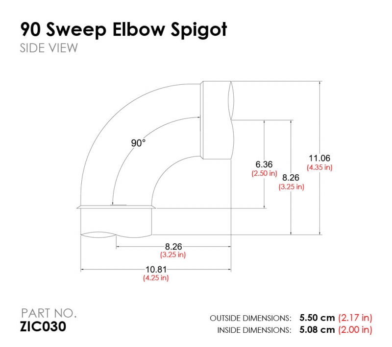 6 Pvc Long Sweep 90 Elbow Dimensions